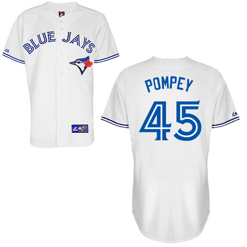 Dalton Pompey #45 Youth Baseball Jersey-Toronto Blue Jays Authentic Home White Cool Base MLB Jersey
